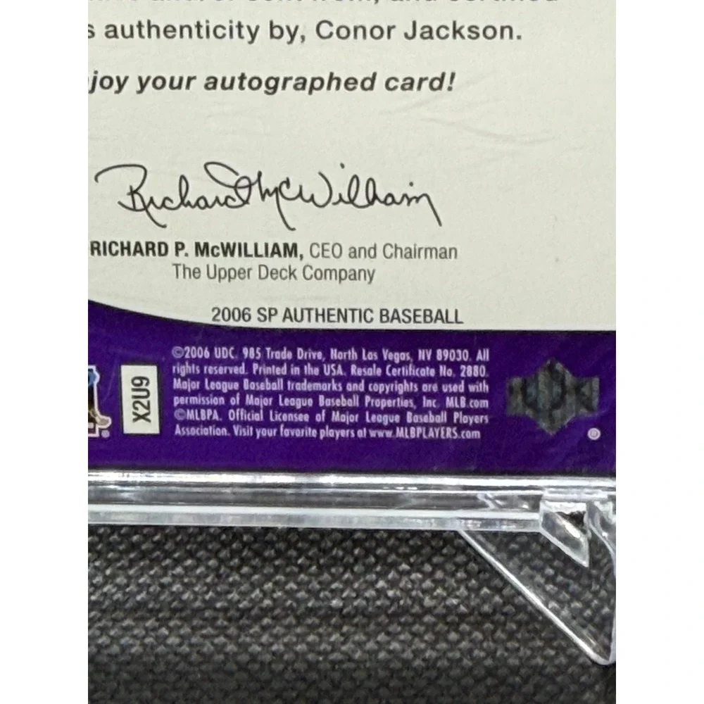 2006 Upper Deck SP Authentic Conor Jackson Rookie Auto Card 50/299 Arizona Dback